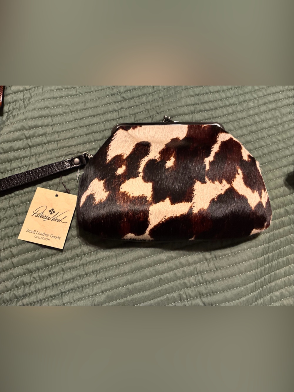 Patricia nash cavalino savena wristlet cow print
